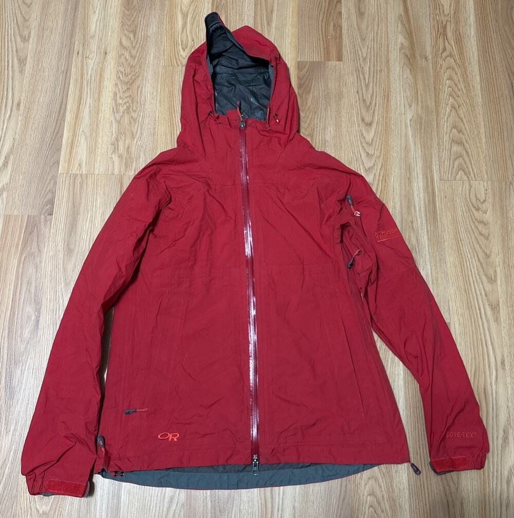 Outdoor Research Aspire Goretex Paclite Red Women Medium Waterproof Jacket
